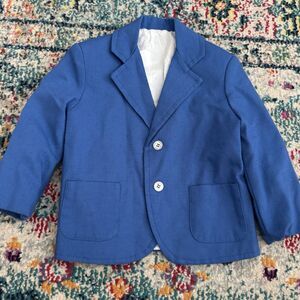 Vintage 80s Jack Jar Blue Blazer Suit Coat Jacket Boys Size 2‎ Made In USA